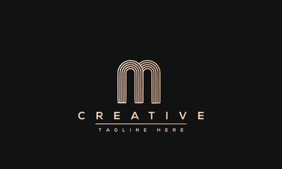 Unique modern creative elegant Letter M logo design or MM initials vector monogram symbol.