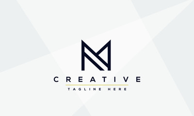 Unique modern creative elegant Letter M logo design or MM initials vector monogram symbol.