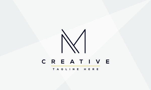 Unique modern creative elegant Letter M logo design or MM initials vector monogram symbol.