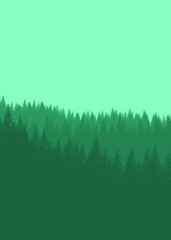 Obraz premium Flat landscape for background web , ui web , wallpaper ,texture , adventure background , wilderness silhoutte