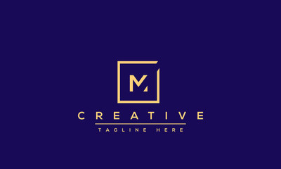 Unique modern creative elegant Letter M logo design or MM initials vector monogram symbol.
