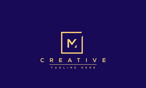 Unique modern creative elegant Letter M logo design or MM initials vector monogram symbol.