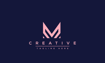 Unique modern creative elegant Letter M logo design or MM initials vector monogram symbol.