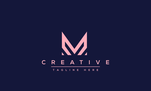 Unique modern creative elegant Letter M logo design or MM initials vector monogram symbol.