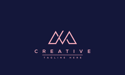 Unique modern creative elegant Letter M logo design or MM initials vector monogram symbol.