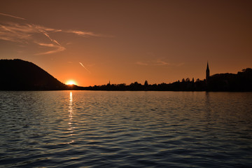 Sonnenuntergang am Schliersee