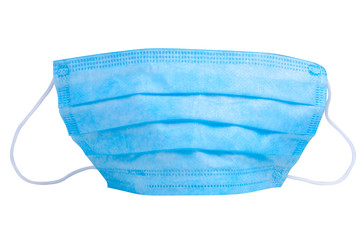 Medical protective mask hygiene on white background isolation
