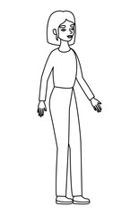 Isolated avatar woman vector design