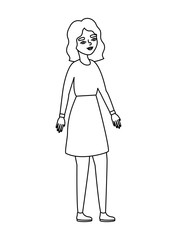 Isolated avatar woman vector design