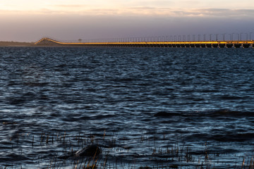 Golden colored bridge - The Oland Bridge © olandsfokus