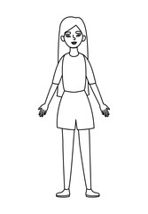 Isolated avatar woman vector design