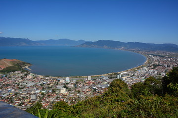 Fototapeta na wymiar aerial view of Caraguatatuba, Brazil