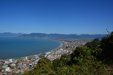 aerial view of Caraguatatuba, Brazil