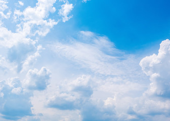 Obraz na płótnie Canvas Blue sky with white clouds nature background