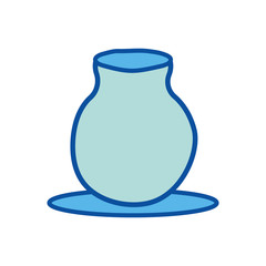 Isolated porcelain jar line and fill style icon vector design