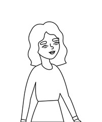 Isolated avatar woman vector design