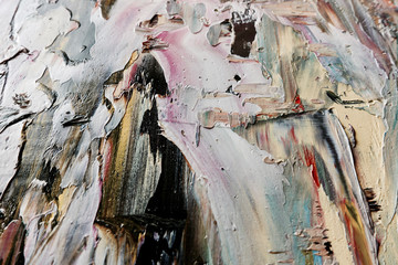 Colorful abstract background wallpaper. Modern motif visual art.  Mixtures of oil paint. Trendy...