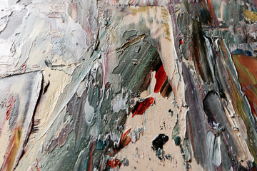 Colorful abstract background wallpaper. Modern motif visual art.  Mixtures of oil paint. Trendy...