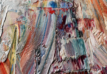 Colorful abstract background wallpaper. Modern motif visual art.  Mixtures of oil paint. Trendy...