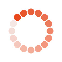 pointed loading circle flat style icon vector design
