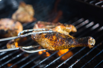 Cookout on small propane grill