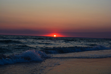 sunset over Black sea