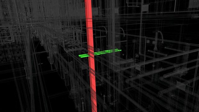 Demonstration of the clash of MEP systems of BIM models