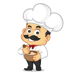 Chef cartoon cooking