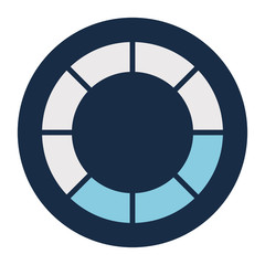 Naklejka premium striped loading circle block style icon vector design