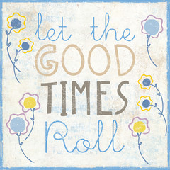 Cute typography poster design with flowers and motivational quot