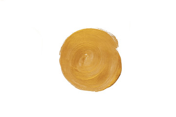 Gold glittering circle of paint golden glitter texture. Abstract gold glittering textured. gold circle frame set