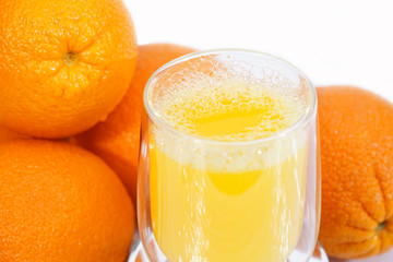 glass with orange juice. tasty and healthy drink 