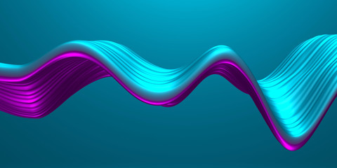 Colorful Liquid metallic wavy background