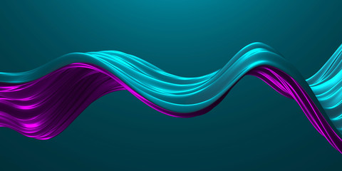 Colorful Liquid metallic wavy background
