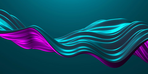 Colorful Liquid metallic wavy background