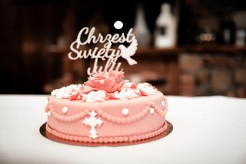 Tort z okazji chrztu świetego dla dziewczynki 