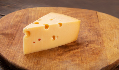 Cheese  maasdam or maasdamer