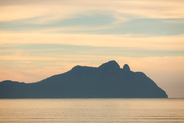 Landscape at beach in Borneo Bako national park Malaysia