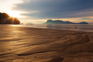 Landscape at beach in Borneo Bako national park Malaysia