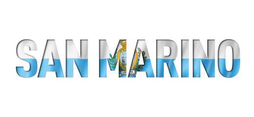 San Marino flag text font