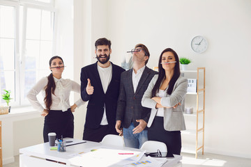 Business team diverse group of employees are working analyze in a meeting meeting at a table in the office.