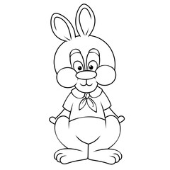 Easter bunny for coloring book