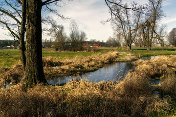 Dolina Górnej Narwi. Rzeka Mieńka. Wiosna na Podlasiu. Polska © podlaski49