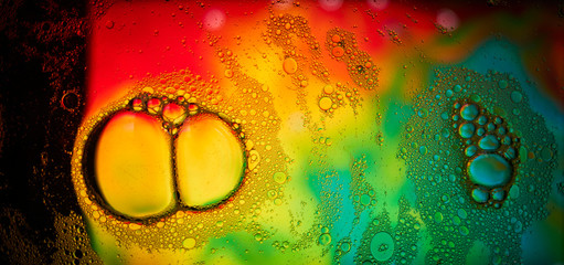 An artful colorful background with bubbles. Abstract background