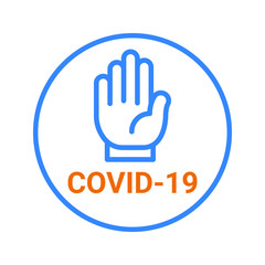Obraz premium Corona virus vector icon icon, virus alert, awareness about covid-19