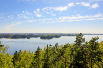 Fototapeta na wymiar Beautiful sunny summer day in Kangasala Finland