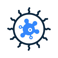 Virus icon, virus alert, threat, coronavirus