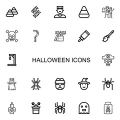 Naklejka premium Editable 22 halloween icons for web and mobile