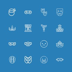 Editable 16 sadness icons for web and mobile