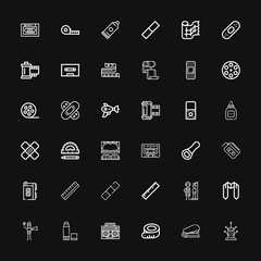 Editable 36 tape icons for web and mobile